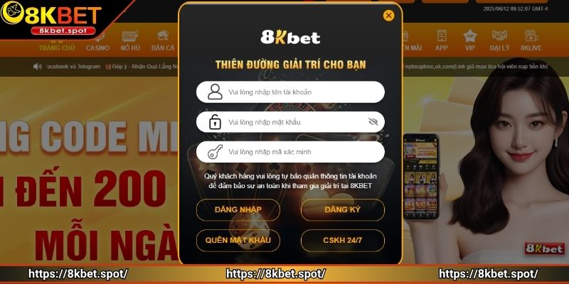 Giải pháp an toàn tối ưu khi đăng nhập 8KBET